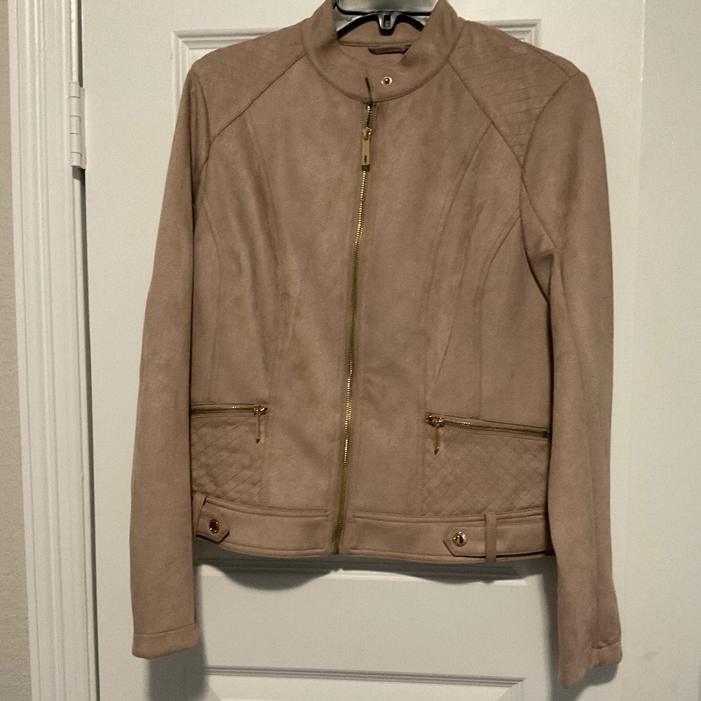 Kenneth Cole Reaction bottom up beige Jacket (never Worn, no tags)